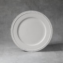 Ceramic Bisque Beaded Rim Plate Ceramic Bisque Beaded Rim Plate